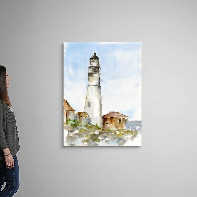 Étude du phare Plein Air I par Ethan Harper - reproduction d'art, H 48 po x l 36 po x P 1,25 po, Toile tendue