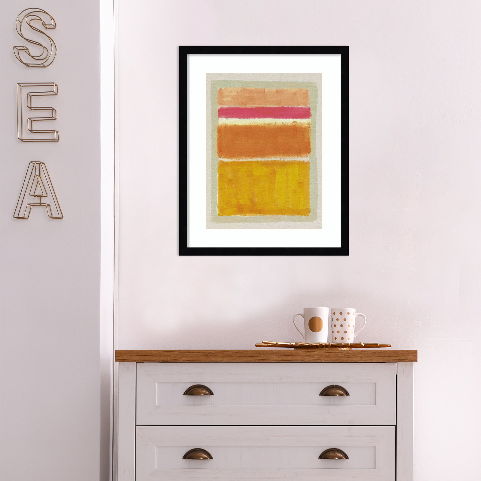 Muscat "Rothko Inspired Tonescape I" Print, Black, 21" H x 17" W x 1" D