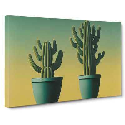 Endearing Cactus - Wrapped Canvas Print