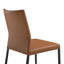 Chaise de salle à manger rembourrée en similicuir brun, pieds en métal noir, livrée montée, idéale pour la cuisine, hauteur d'assise 46 cm, multifonctionnelle, entièrement assemblée, hauteur 86 cm