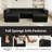   108" Luxury Corduroy Sofa Compression Module Sofa Deep Couch With Two Ottomans, Modern Minimalist Upholstered Couches, Comfort U Shaped Sofa for Living Room, Deep Seat Corner Couch, No Assembly Required-2000706784