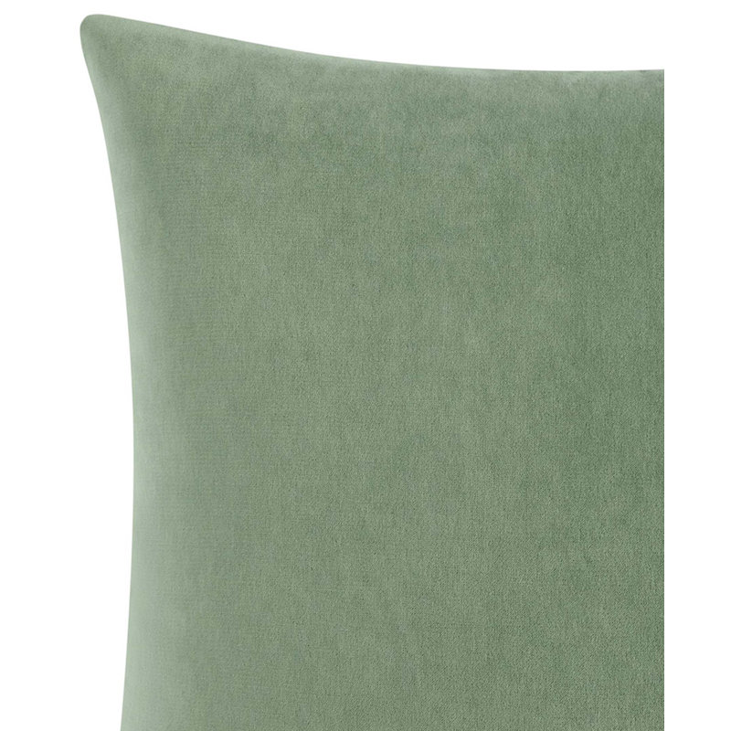 Green Velvet Square Throw Pillow 20 x 20 Inch