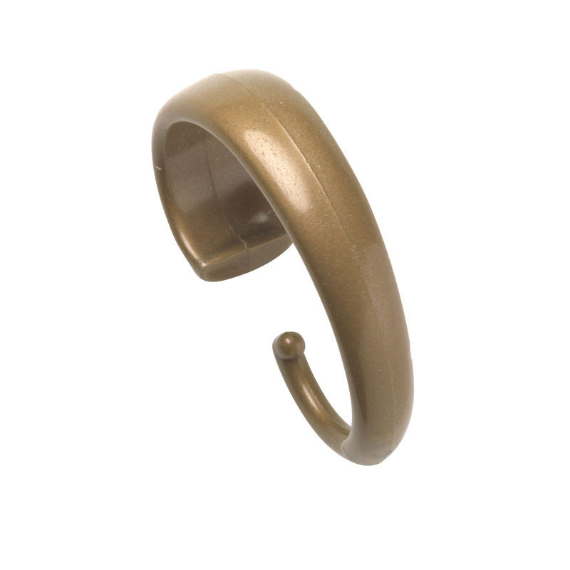 Jamarl Plastic Rust Resistant Shower Curtain Hook, Gold