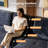 Modern L-Shaped Sectional Sofa with Chaise,Compressed Sofa With Shiny Silver Thread Fabric,No Installation Required-117448921-117448925