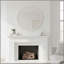 Miroir décoratif rond blanc en bois massif ondulé de 24 pouces, pour chambre à coucher, salle de bain, salon, entrée-129582924-129582925-129582930