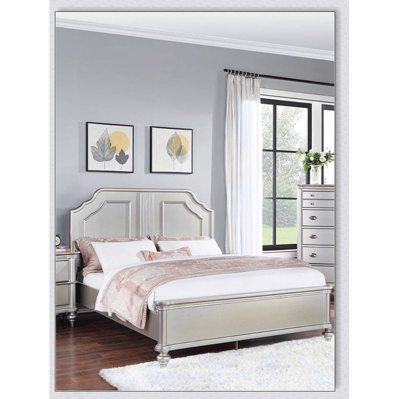 Mobilier de chambre à coucher à lit à panneau double de style traditionnel 1pc