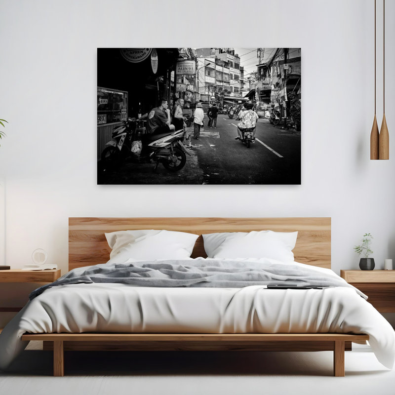 Contemporary Art Abstract Contemporary City Wall Art 1 Piece Wrapped Canvas Wall Art, 101.6 cm H x 152.4 cm W