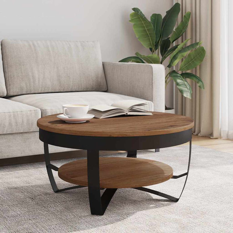 vidaXL Coffee Table Honey brown and black