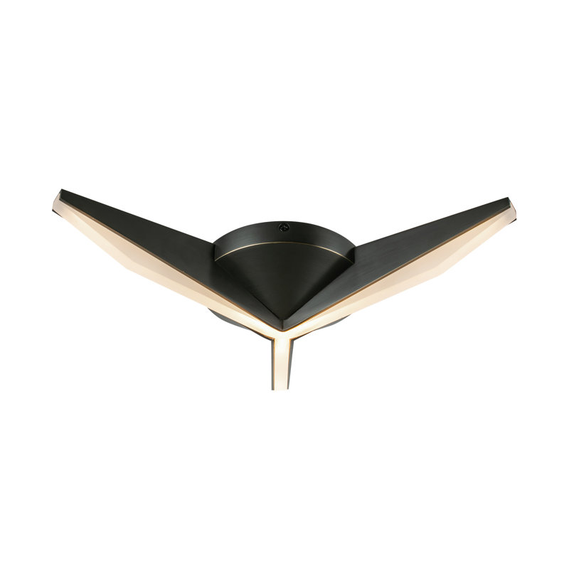 Tachi LED Flush Mount, 2.5" H x 15" W x 15" D, Urban Bronze