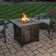 Endless Summer, 30" Square LP Gas Outdoor Fire Pit with Mosaic Slate Tile Mantel