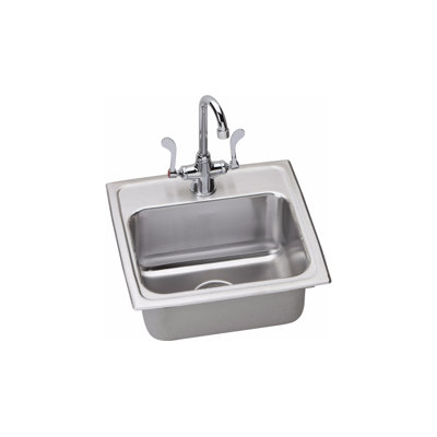 7" L x 16" W Drop-In Kitchen Sink with Faucet