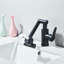 Robinet de lavabo articulé noir mat Mosson avec bec pliable réglable