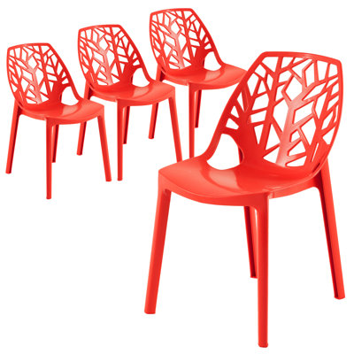 Edgington Lightweight Stacking Accent Dining Chair for Indoor & Outdoor