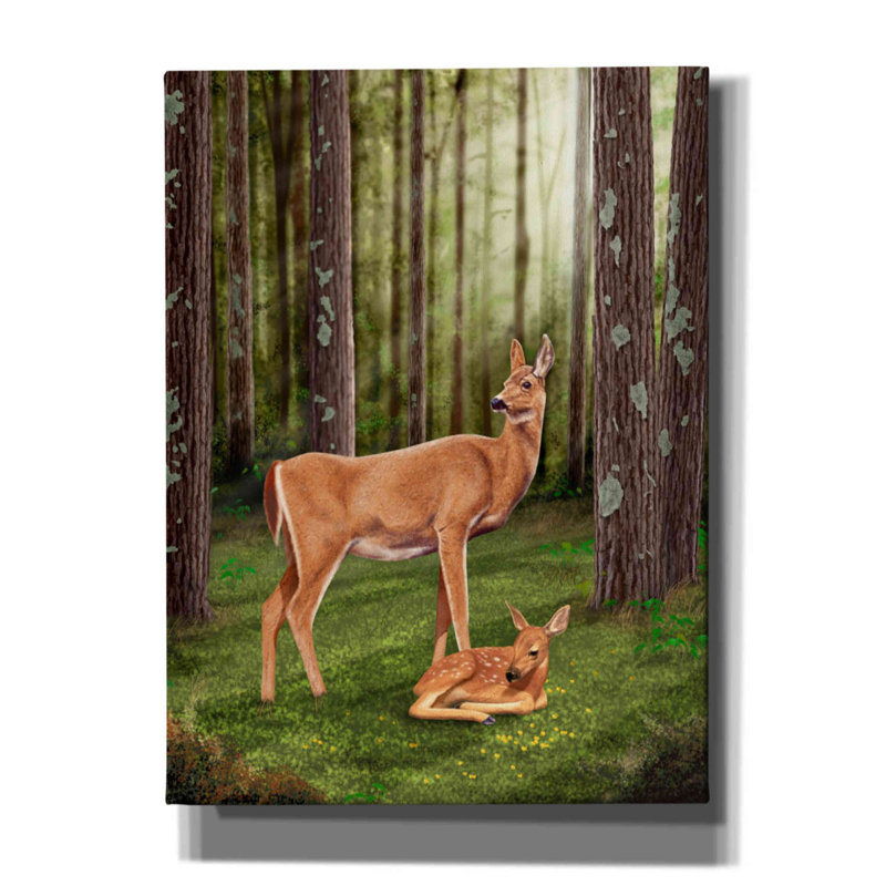 «Arriya Doe And Fawn» par Chris Dobrowolski, H 54 po x l 40 po x P 1,5 po