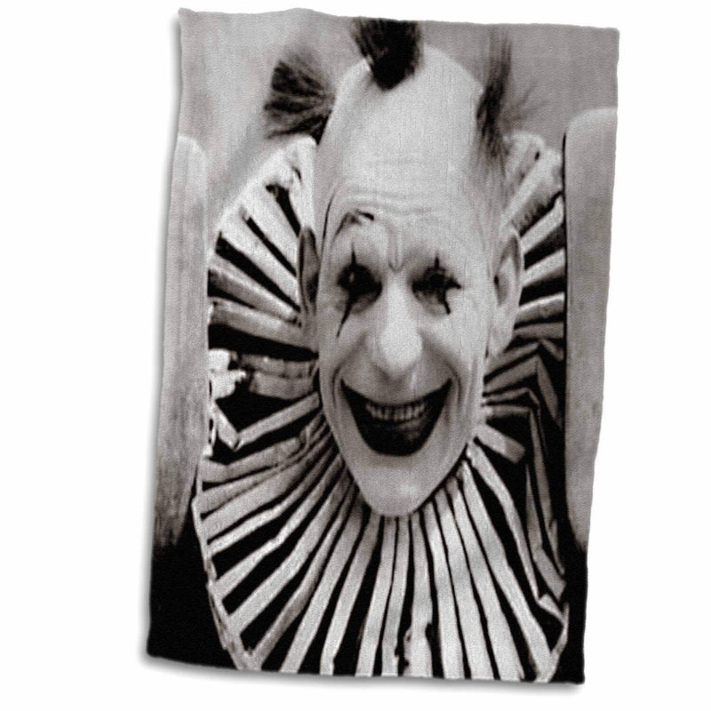 Vintage Creepy Clown Lantern Slide Towel
