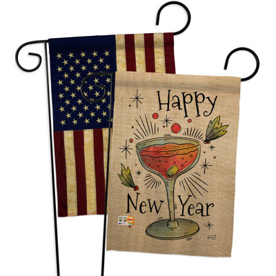 Drapeau de jardin en polyester 1 face x 1 pi 7 pi Winter Yard