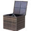 Coffre de rangement brun pour patio