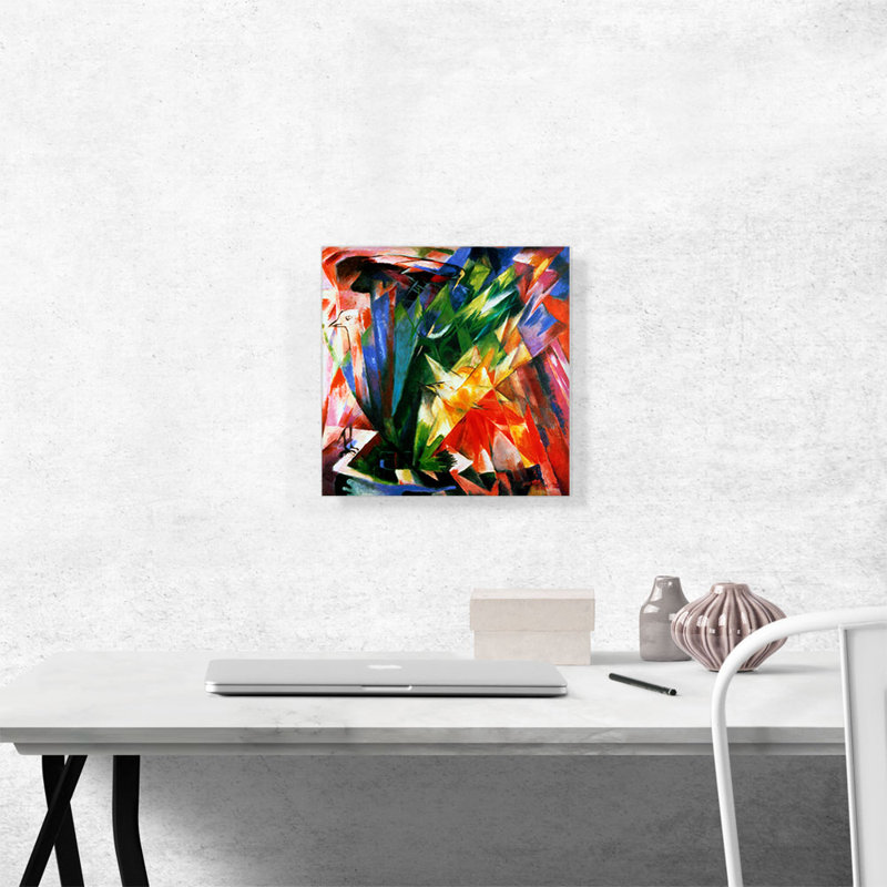 Oiseaux par Franz Marc, reproduction d'art sur toile tendue, H 12 po x l 12 po x P 1,5 po
