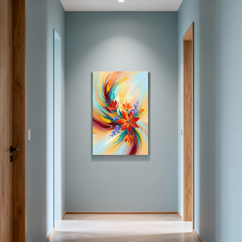«Plants & Flowers Vibrant Floral», reproduction d'art sur toile
