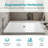 60" x 36" Acrylic Heavy-Duty Shower Base, Reinforced Multi-Layer Construction, Low Threshold, Slip-Resistant Texture, Center Drain, Integrated Tile Flange, 12 PVC Support Rings-126304821