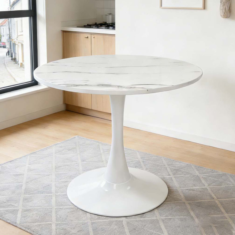 Table de salle à manger moderne, Marbre blanc