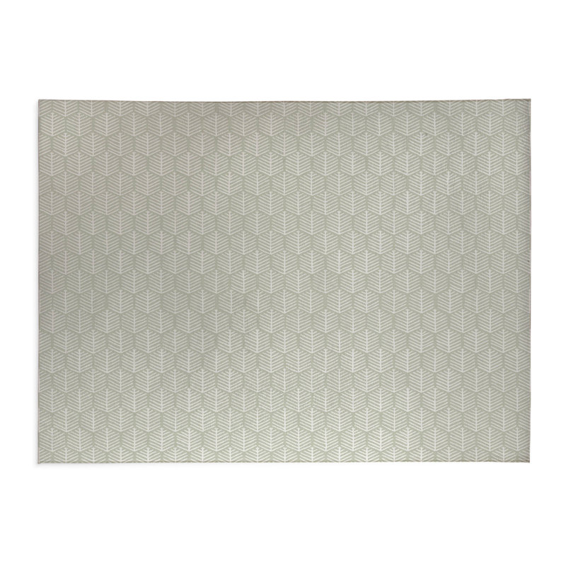 Tapis de cuisine antidérapant léger Stitch Patch, Vert clair, Rectangulaire 2 pi x 3 pi