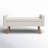 Vendrina Velvet Storage Bench with Rubberwood Legs-1673687655