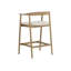 Tabouret de comptoir Jeremy - chêne patiné - crème colombe