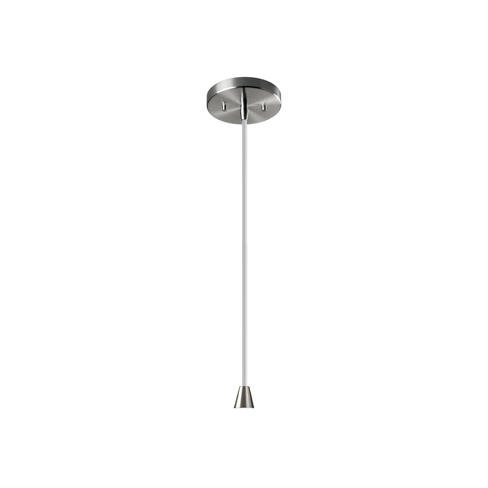 Nysta Ceramic Dimmable Pendant, Gloss Blush, Brushed Nickel