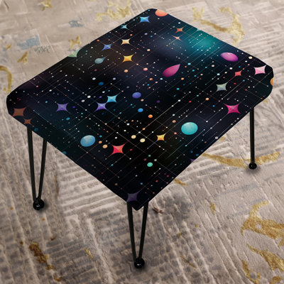 Cosmic Geometry - Abstract Rectangle Ottoman
