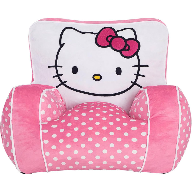 Fauteuil à billes Sanrio Hello Kitty, rembourré de mousse pour enfants