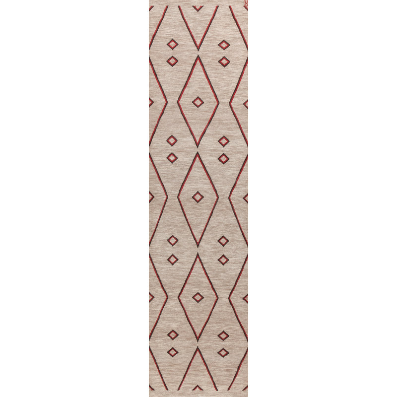 Mesa Wool Geometric Area Rug, Runner 3' x 15'