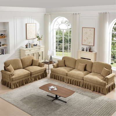 Curved Cushion, Segmented , Movable Throw Pillow, Chenille Fabric, Bed Configuration And Flower Shaped , Spindle Legs, Various Configurations