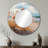 Sakir Beach Photo Coastal Harmony I - Beach Unique Wall Mirror, Coastal Round Mirror, Printed Metal Art-439290429