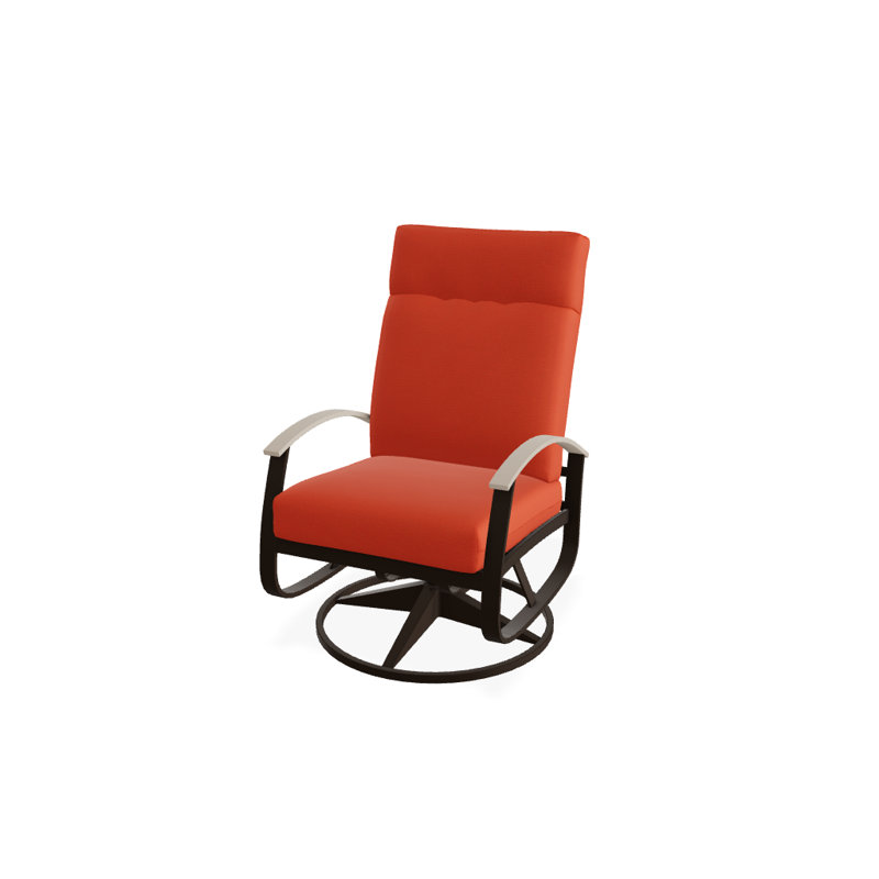 Chaise de patio pivotante avec coussins Askar, Mango, Désert P60, Kona texturé