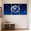 «Nautical & Beach Starry Night Compass», ensemble de 3 impressions sur toile