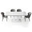 Ensemble de table de salle à manger de cuisine, table de cuisine rectangulaire extensible avec chaises, grandes tables de salle à manger, table de salle à manger industrielle avec piédestal robuste-1130242849-1130242855