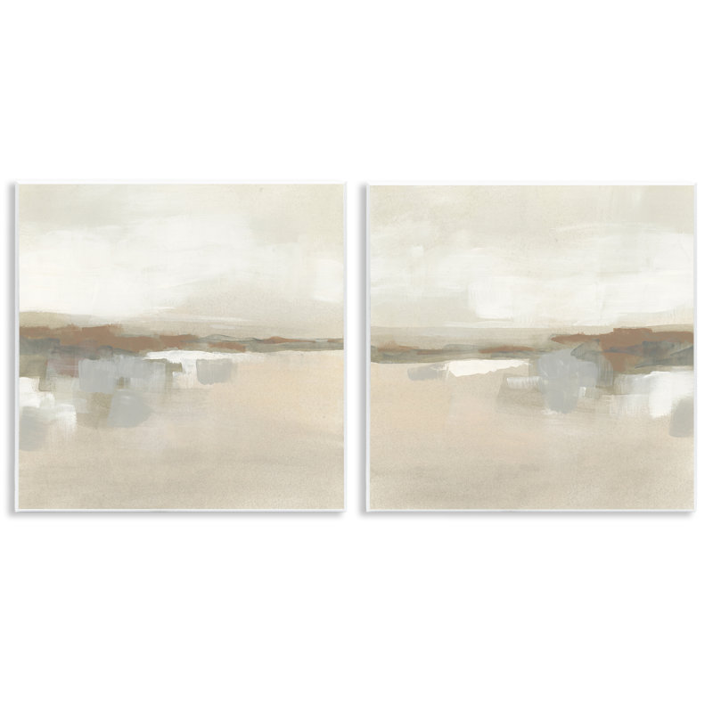 Ensemble de 2 plaques murales Earthy Landscape Impressions, design par June Erica Vess