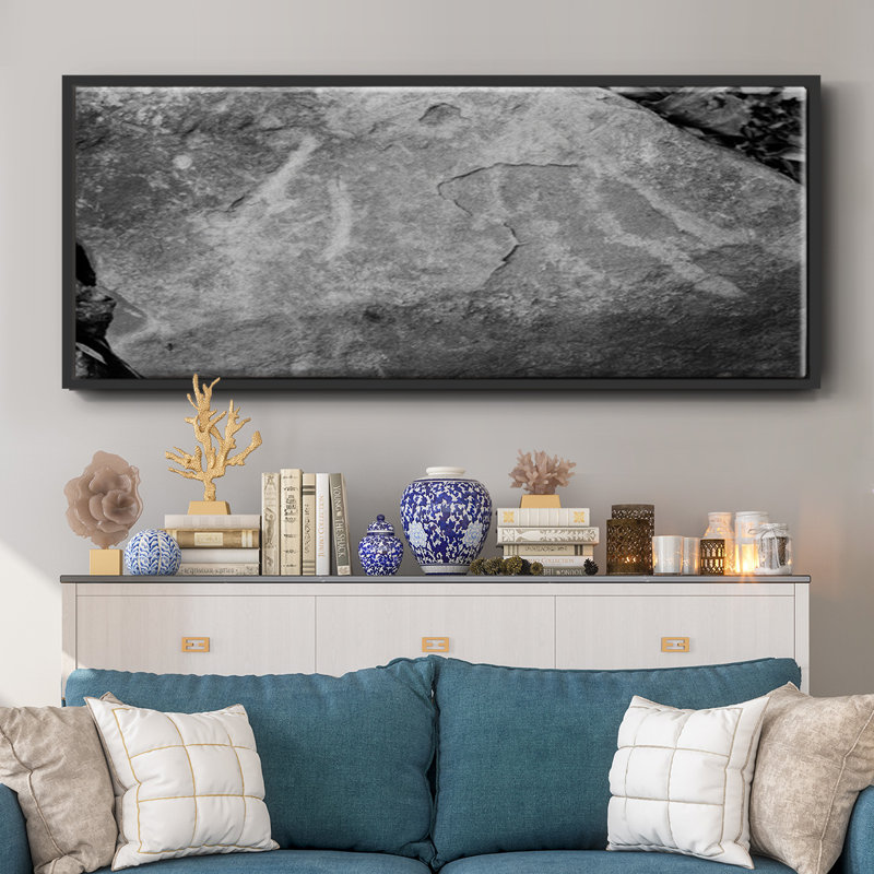 Found Textures XVII- Framed Canvas, 24" H x 60" W