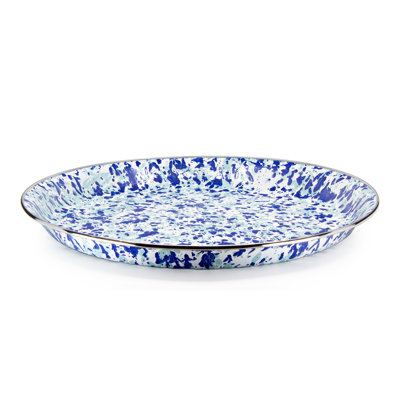 Golden Rabbit Enamelware Ocean Swirl Serving Trays