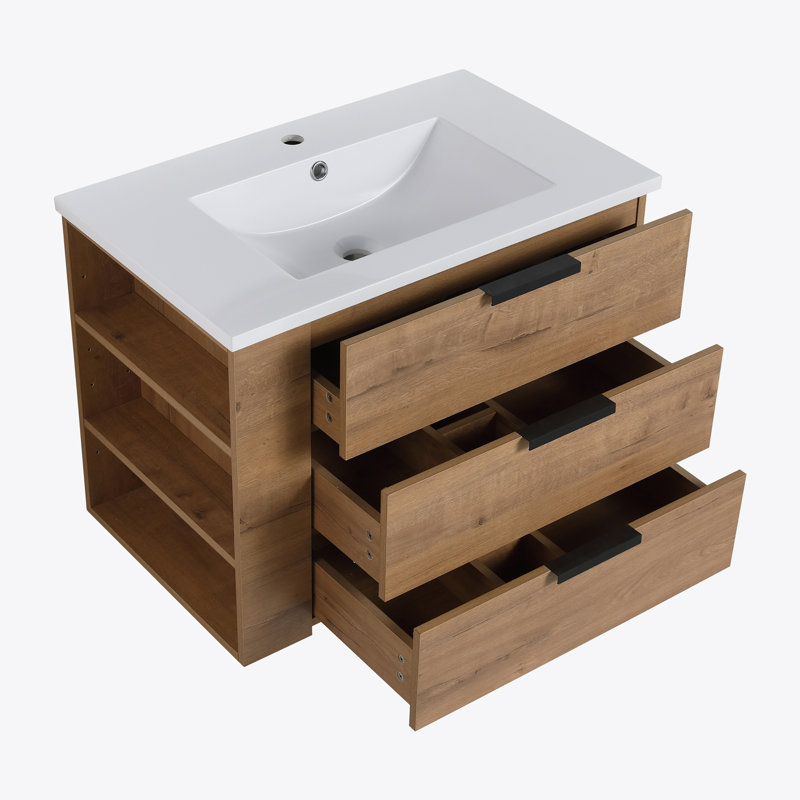 Meuble-lavabo de 30 po avec comptoir (G-CVB01430LIMO-GRB3020MOWH)