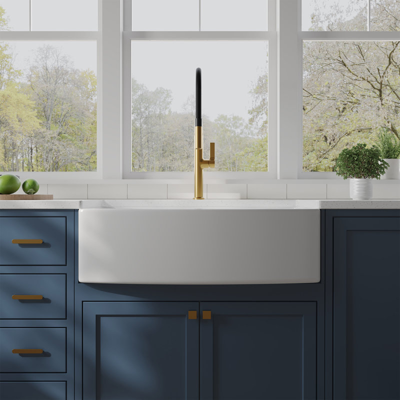 33'' L Single Bowl Fireclay Kitchen Sink