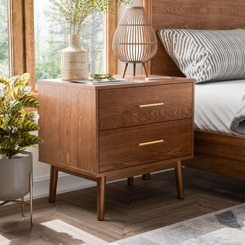 Nevio 23"W 2-Drawer Nightstand