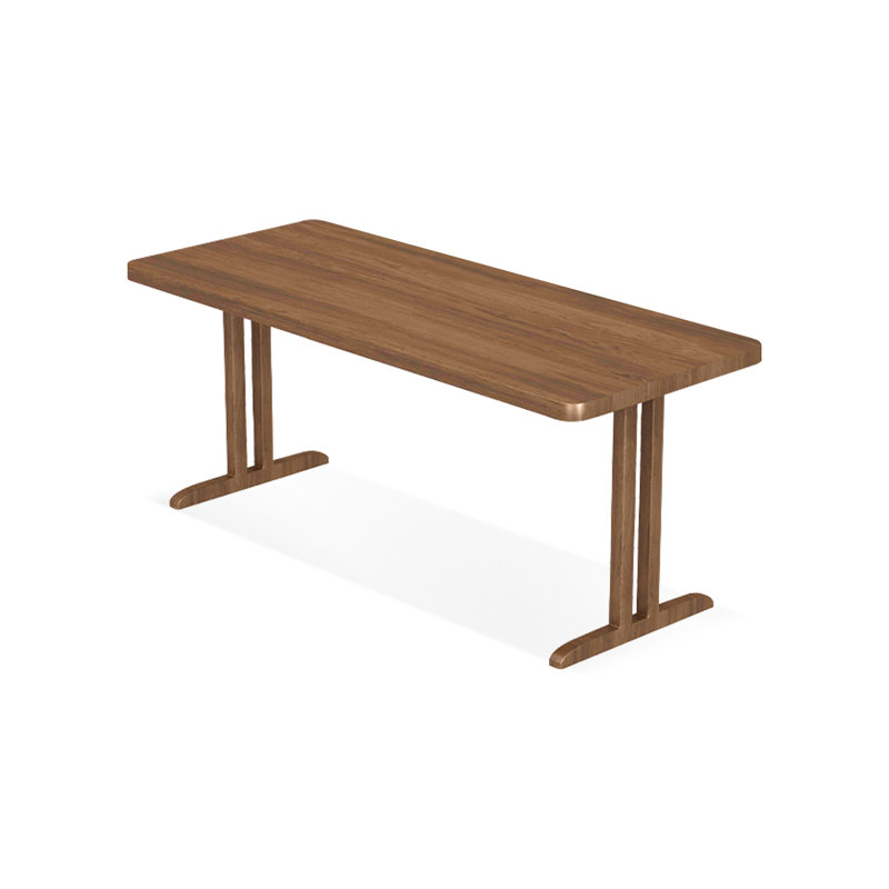 Bureaux rectangulaires en bois massif noyer, H 29,53 po x l 70,87 po x P 23,62 po