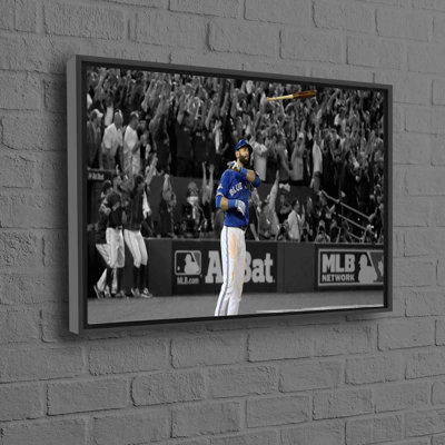 Jose Bautista Toronto Blue Jays Inspired Motivational Wall Art on Canvas Featuring Famed Baseball Star for Sports Fans and Home Decor