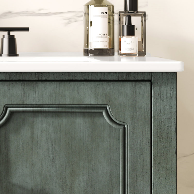 Meuble-lavabo de style rétro 30 po avec esthétique rétro - Bleu antique style 30