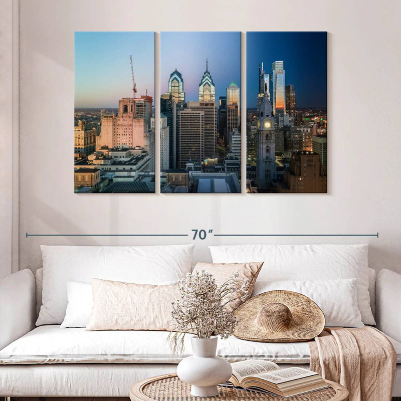 Nicci Philly Skyline, H 32 po x l 50 po