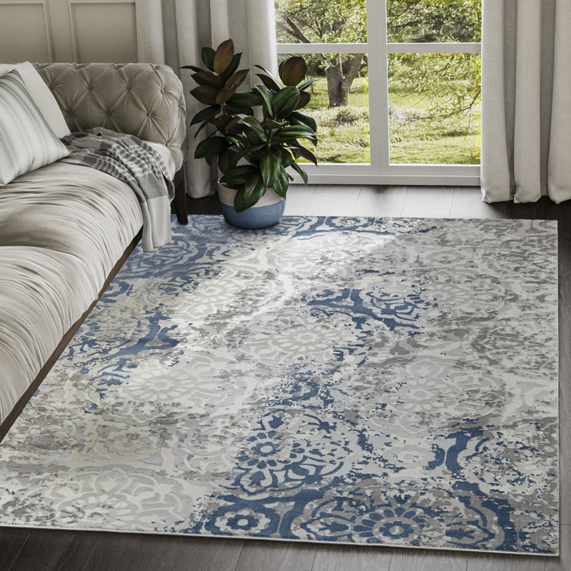 Floral Indoor Rug, Rectangle 5'3" x 7'6"