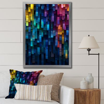 «Minimal Sunshine of Vibrant Turquoise Wall», reproduction sur toile
