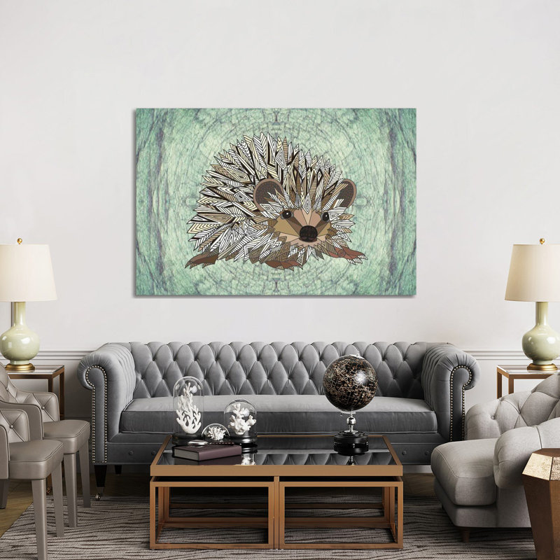 Woodland Hedgehog par - Toile tendue, H 12 po x l 18 po x 1,5 po